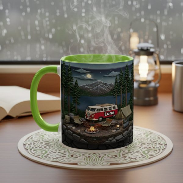 Camping Coffee Accent Mug - Personalized Gifts For Camping Lovers 02kita080126 Camping Coffee Accent Mug - Personalized Gifts For Camping Lovers 02kita080126