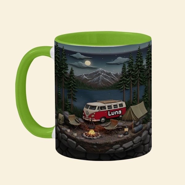 Camping Coffee Accent Mug - Personalized Gifts For Camping Lovers 02kita080126 Camping Coffee Accent Mug - Personalized Gifts For Camping Lovers 02kita080126
