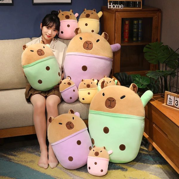 Capibara Cuddle Buddy: Plush Throw Pillow & Doll for Kids' Joy Capibara Cuddle Buddy: Plush Throw Pillow & Doll for Kids' Joy