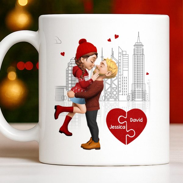 Capture Special Moments, Cityscape With Romantic Couple - Personalized Custom Coffee Mug - CPL1039_MG Capture Special Moments, Cityscape With Romantic Couple - Personalized Custom Coffee Mug - CPL1039_MG