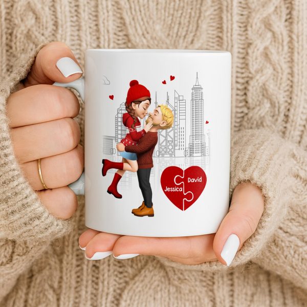 Capture Special Moments, Cityscape With Romantic Couple - Personalized Custom Coffee Mug - CPL1039_MG Capture Special Moments, Cityscape With Romantic Couple - Personalized Custom Coffee Mug - CPL1039_MG