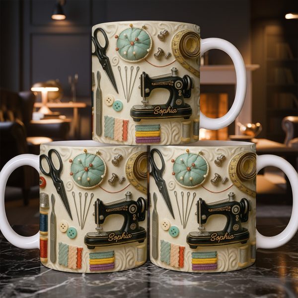Capture The Essence Of Craftsmanship With Sewing Essentials - Personalized Custom Coffee Mug - JBS020_MG Capture The Essence Of Craftsmanship With Sewing Essentials - Personalized Custom Coffee Mug - JBS020_MG