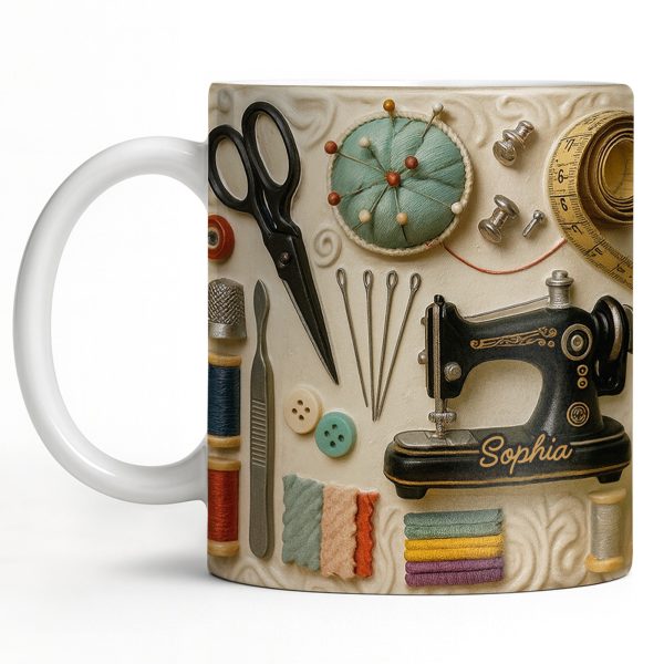 Capture The Essence Of Craftsmanship With Sewing Essentials - Personalized Custom Coffee Mug - JBS020_MG Capture The Essence Of Craftsmanship With Sewing Essentials - Personalized Custom Coffee Mug - JBS020_MG