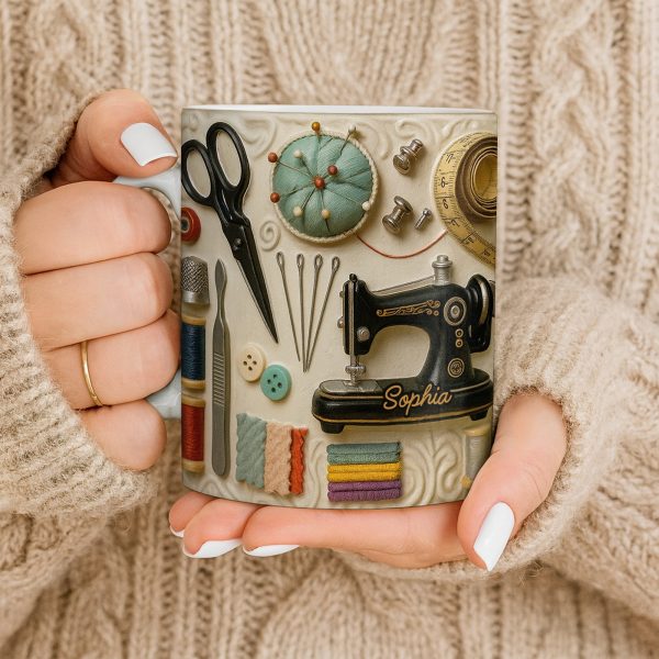 Capture The Essence Of Craftsmanship With Sewing Essentials - Personalized Custom Coffee Mug - JBS020_MG Capture The Essence Of Craftsmanship With Sewing Essentials - Personalized Custom Coffee Mug - JBS020_MG