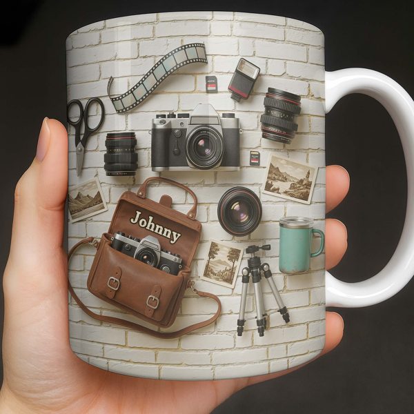 Capture The Moment With Classic Camera And Accessories - Personalized Custom Coffee Mug - JBS083_MG Capture The Moment With Classic Camera And Accessories - Personalized Custom Coffee Mug - JBS083_MG