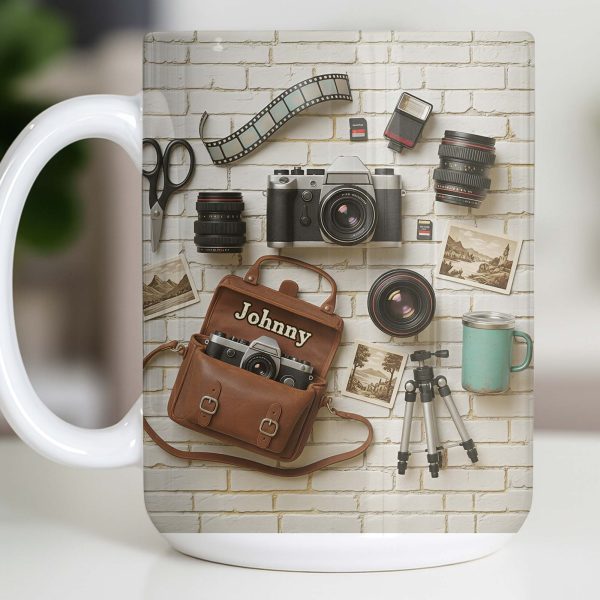 Capture The Moment With Classic Camera And Accessories - Personalized Custom Coffee Mug - JBS083_MG Capture The Moment With Classic Camera And Accessories - Personalized Custom Coffee Mug - JBS083_MG