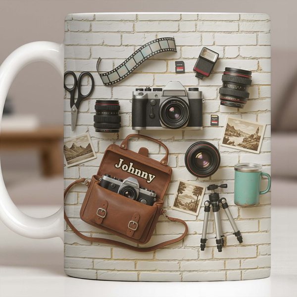 Capture The Moment With Classic Camera And Accessories - Personalized Custom Coffee Mug - JBS083_MG Capture The Moment With Classic Camera And Accessories - Personalized Custom Coffee Mug - JBS083_MG