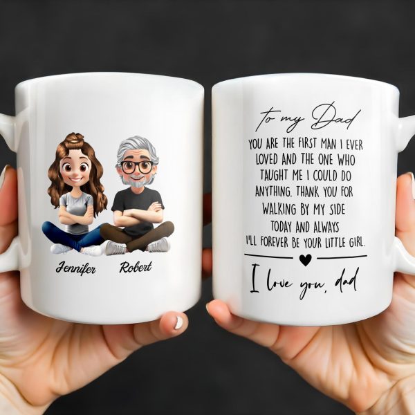 Capture Your Special Moments With Cartoon Couple - Personalized Custom Coffee Mug - DAD291_MG Capture Your Special Moments With Cartoon Couple - Personalized Custom Coffee Mug - DAD291_MG