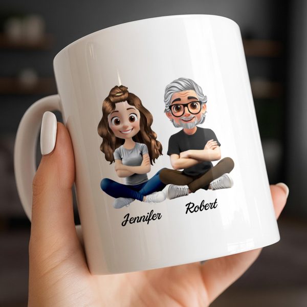 Capture Your Special Moments With Cartoon Couple - Personalized Custom Coffee Mug - DAD291_MG Capture Your Special Moments With Cartoon Couple - Personalized Custom Coffee Mug - DAD291_MG