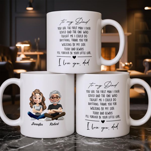 Capture Your Special Moments With Cartoon Couple - Personalized Custom Coffee Mug - DAD291_MG Capture Your Special Moments With Cartoon Couple - Personalized Custom Coffee Mug - DAD291_MG