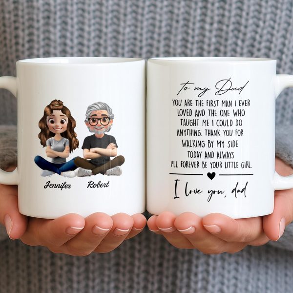 Capture Your Special Moments With Cartoon Couple - Personalized Custom Coffee Mug - DAD291_MG Capture Your Special Moments With Cartoon Couple - Personalized Custom Coffee Mug - DAD291_MG