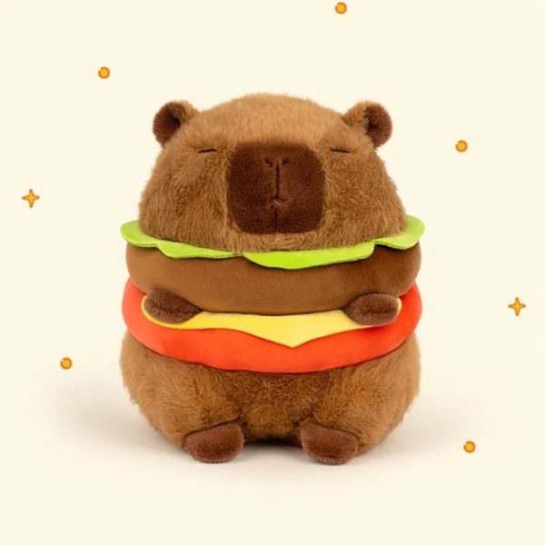 Capybara Burger Plush Toy - Adorable Soft Stuffed Animal Pillow Capybara Burger Plush Toy - Adorable Soft Stuffed Animal Pillow