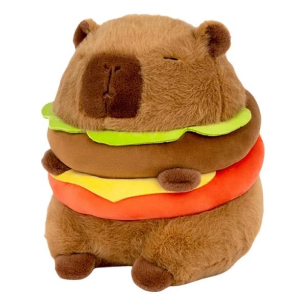 Capybara Burger Plush Toy - Adorable Soft Stuffed Animal Pillow Capybara Burger Plush Toy - Adorable Soft Stuffed Animal Pillow