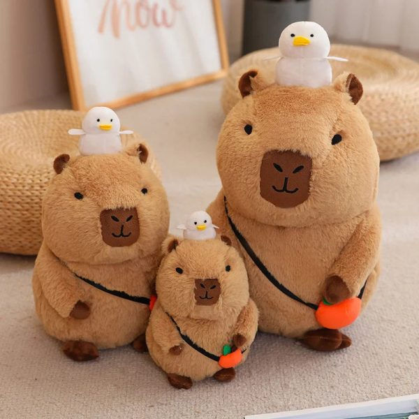 Capybara Plush Toy - Fluffy Fruit-Embracing Doll for Fun Gifts Capybara Plush Toy - Fluffy Fruit-Embracing Doll for Fun Gifts