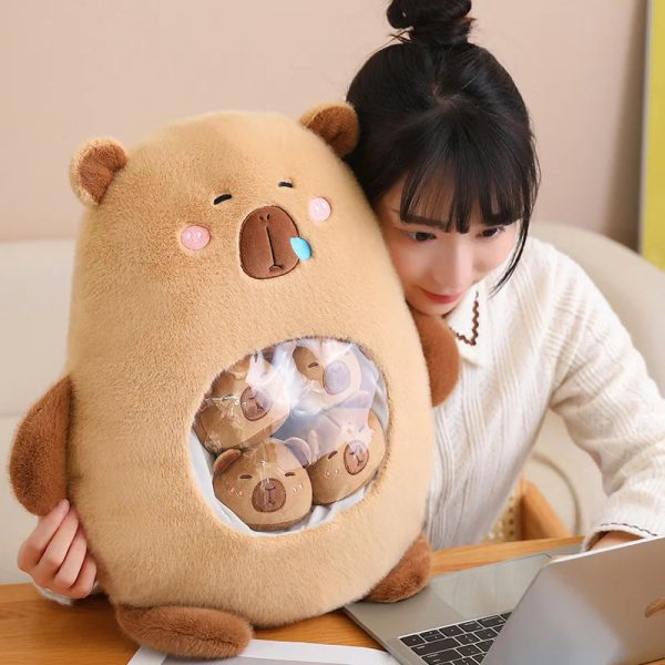 Capybara Squishy Plush Pillow - Adorable Mini Doll for Office Naps Capybara Squishy Plush Pillow - Adorable Mini Doll for Office Naps