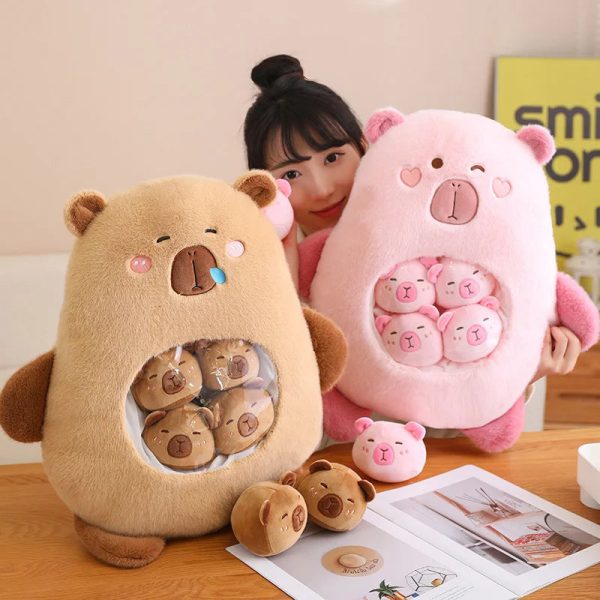 Capybara Squishy Plush Pillow - Adorable Mini Doll for Office Naps Capybara Squishy Plush Pillow - Adorable Mini Doll for Office Naps