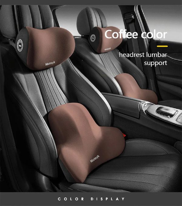 Car Lumbar Support Back Cushion And Neck Pillow