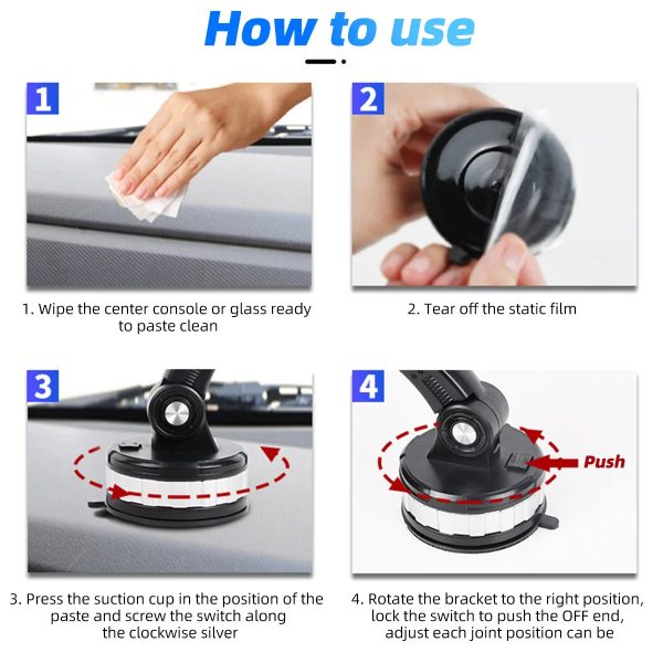 Car Suction Cup Adjustable Mobile Holder Car Suction Cup Adjustable Mobile Holder