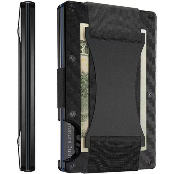 Carbon Fiber Wallet - Rfid Blocking Metal Card Holder Carbon Fiber Wallet - Rfid Blocking Metal Card Holder