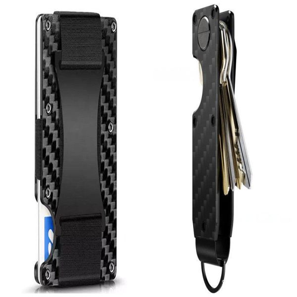 Carbon Fiber Wallet - Rfid Blocking Metal Card Holder Carbon Fiber Wallet - Rfid Blocking Metal Card Holder