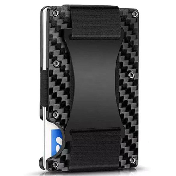 Carbon Fiber Wallet - Rfid Blocking Metal Card Holder Carbon Fiber Wallet - Rfid Blocking Metal Card Holder