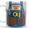 Carpenter Daniel Hammer, Tape Measure, Pencil, Saw - Personalized Custom Coffee Mug - JBS006_MG Carpenter Daniel Hammer, Tape Measure, Pencil, Saw - Personalized Custom Coffee Mug - JBS006_MG