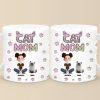Cartoon Cat Mom Lovely Chibi - Personalized 3D Inflated Effect Ceramic Mug - Gift For Cat Lovers | CLP15 NA94 Cartoon Cat Mom Lovely Chibi - Personalized 3D Inflated Effect Ceramic Mug - Gift For Cat Lovers | CLP15 NA94