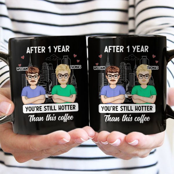 Cartoon Couple After Years You're Still Hotter Than This Coffee - Gift For Couples - Personalized Mug Cartoon Couple After Years You're Still Hotter Than This Coffee - Gift For Couples - Personalized Mug