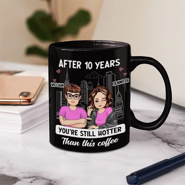 Cartoon Couple After Years You're Still Hotter Than This Coffee - Gift For Couples - Personalized Mug Cartoon Couple After Years You're Still Hotter Than This Coffee - Gift For Couples - Personalized Mug