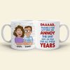 Cartoon Dad And Annoying Kid, Personalized Coffee Mug DR-WHM-01dnpo030523 Cartoon Dad And Annoying Kid, Personalized Coffee Mug DR-WHM-01dnpo030523