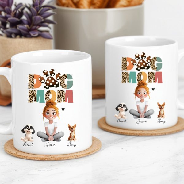 Cartoon Dog Mom Custom Mug A Unique Surprise for Mother's Day, Valentine's Day, or Pet Lovers Cartoon Dog Mom Custom Mug A Unique Surprise for Mother's Day, Valentine's Day, or Pet Lovers