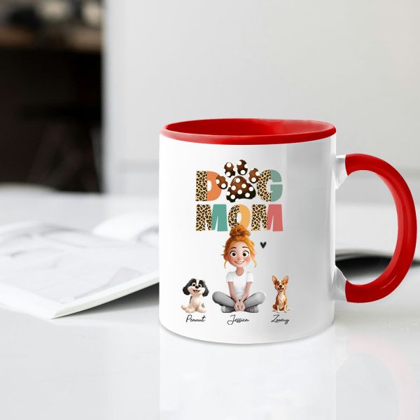 Cartoon Dog Mom Custom Mug A Unique Surprise for Mother's Day, Valentine's Day, or Pet Lovers Cartoon Dog Mom Custom Mug A Unique Surprise for Mother's Day, Valentine's Day, or Pet Lovers