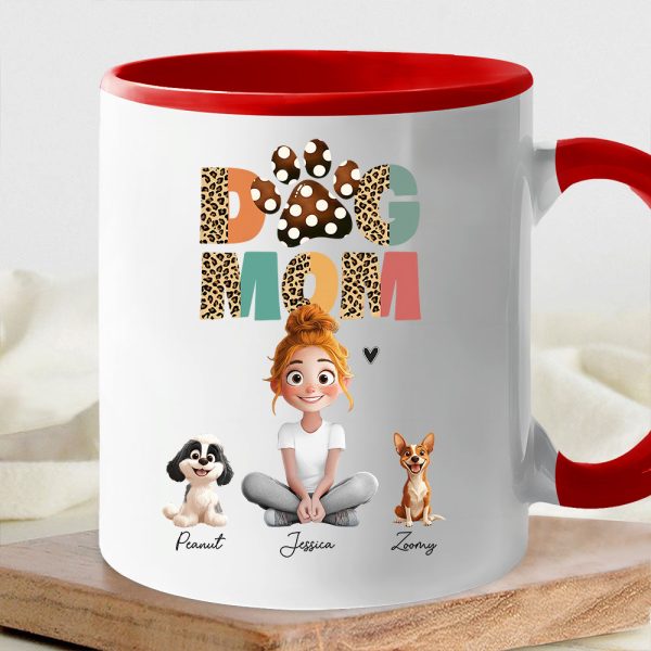 Cartoon Dog Mom Custom Mug A Unique Surprise for Mother's Day, Valentine's Day, or Pet Lovers Cartoon Dog Mom Custom Mug A Unique Surprise for Mother's Day, Valentine's Day, or Pet Lovers