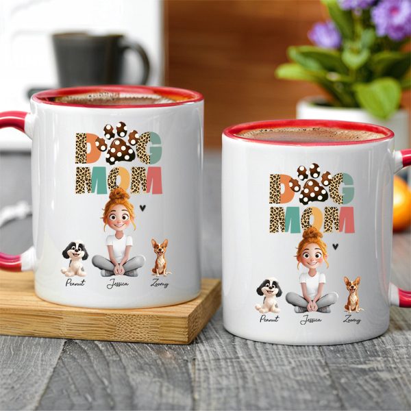 Cartoon Dog Mom Custom Mug A Unique Surprise for Mother's Day, Valentine's Day, or Pet Lovers Cartoon Dog Mom Custom Mug A Unique Surprise for Mother's Day, Valentine's Day, or Pet Lovers