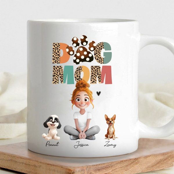 Cartoon Dog Mom Custom Mug A Unique Surprise for Mother's Day, Valentine's Day, or Pet Lovers Cartoon Dog Mom Custom Mug A Unique Surprise for Mother's Day, Valentine's Day, or Pet Lovers