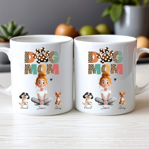 Cartoon Dog Mom Custom Mug A Unique Surprise for Mother's Day, Valentine's Day, or Pet Lovers Cartoon Dog Mom Custom Mug A Unique Surprise for Mother's Day, Valentine's Day, or Pet Lovers