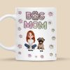 Cartoon Dog Mom Lovely Chibi - Personalized 3D Inflated Effect Ceramic Mug - Gift For Dog Lovers | CLP15 NA94