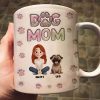 Cartoon Dog Mom Lovely Chibi - Personalized 3D Inflated Effect Ceramic Mug - Gift For Dog Lovers | CLP15 NA94