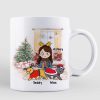 Cartoon Girl Loves Christmas And Cats Personalized AOP Coffee Mug Cartoon Girl Loves Christmas And Cats Personalized AOP Coffee Mug