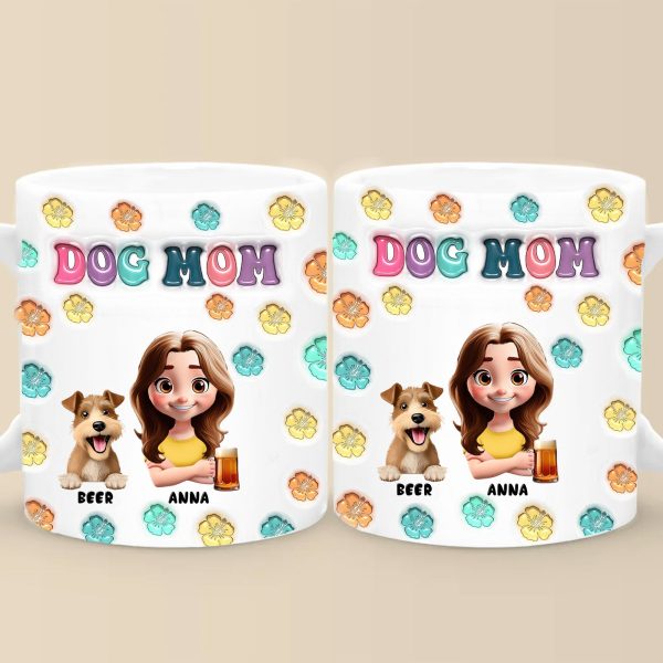 Cartoon Pet Mom Summer- Personalized 3D Inflated Effect Ceramic Mug - Gift For Pet Lovers | CLP16 NA94 Cartoon Pet Mom Summer- Personalized 3D Inflated Effect Ceramic Mug - Gift For Pet Lovers | CLP16 NA94
