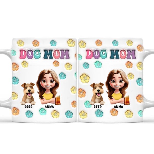 Cartoon Pet Mom Summer- Personalized 3D Inflated Effect Ceramic Mug - Gift For Pet Lovers | CLP16 NA94 Cartoon Pet Mom Summer- Personalized 3D Inflated Effect Ceramic Mug - Gift For Pet Lovers | CLP16 NA94