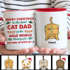 Cat Butts Merry Christmas Cat Dad Cat Mom Personalized Mug Cat Butts Merry Christmas Cat Dad Cat Mom Personalized Mug