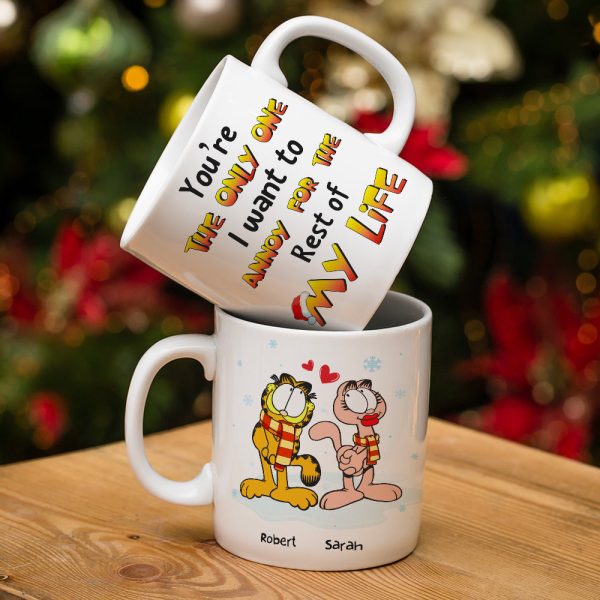 Cat Couple You're The Only One I Want To Annoy, Personalized White Mug, Christmas Gift For Couples Cat Couple You're The Only One I Want To Annoy, Personalized White Mug, Christmas Gift For Couples