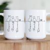Cat Line Art Gift For Cat Lovers - Personalized Mug Cat Line Art Gift For Cat Lovers - Personalized Mug