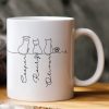 Cat Line Art Gift For Cat Lovers - Personalized Mug Cat Line Art Gift For Cat Lovers - Personalized Mug