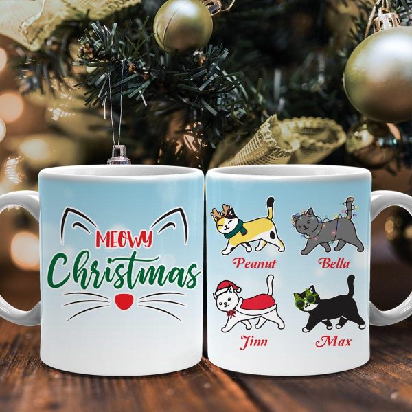 Cat Meowy Catmas Personalized Cat Christmas Coffee Mug Cat Meowy Catmas Personalized Cat Christmas Coffee Mug