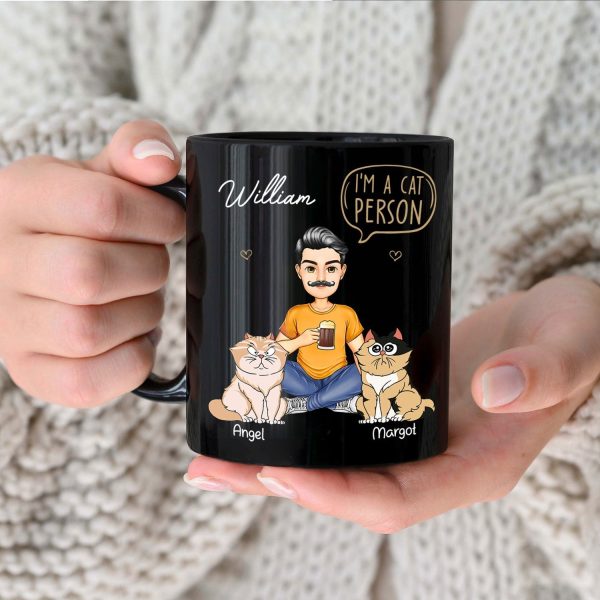 Cat Mom Cat Dad I'm A Cat Person - Gift For Cat Lovers - Personalized Black Mug Cat Mom Cat Dad I'm A Cat Person - Gift For Cat Lovers - Personalized Black Mug