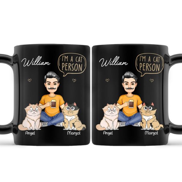 Cat Mom Cat Dad I'm A Cat Person - Gift For Cat Lovers - Personalized Black Mug Cat Mom Cat Dad I'm A Cat Person - Gift For Cat Lovers - Personalized Black Mug