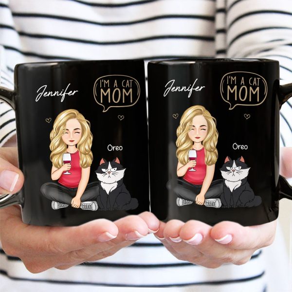 Cat Mom Cat Dad I'm A Cat Person - Gift For Cat Lovers - Personalized Black Mug Cat Mom Cat Dad I'm A Cat Person - Gift For Cat Lovers - Personalized Black Mug