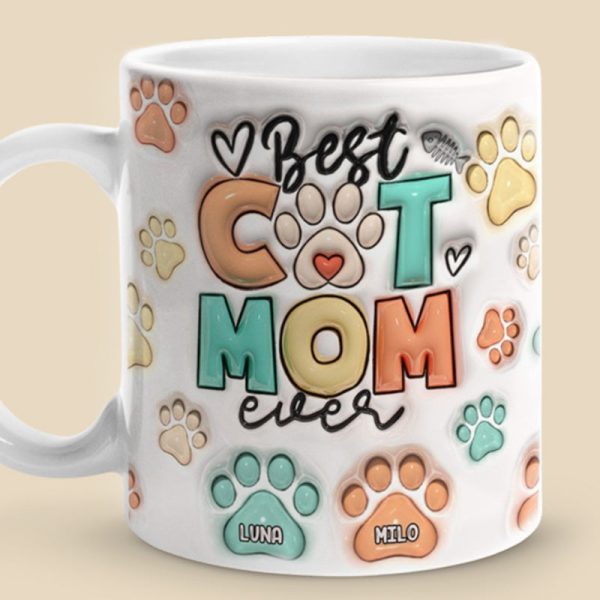 Cat Mom Eat Drink And Be Merry - Dog & Cat Personalized Custom 3D Inflated Effect Printed Mug - Christmas Gift For Pet Owners, Pet Lovers Cat Mom Eat Drink And Be Merry - Dog & Cat Personalized Custom 3D Inflated Effect Printed Mug - Christmas Gift For Pet Owners, Pet Lovers
